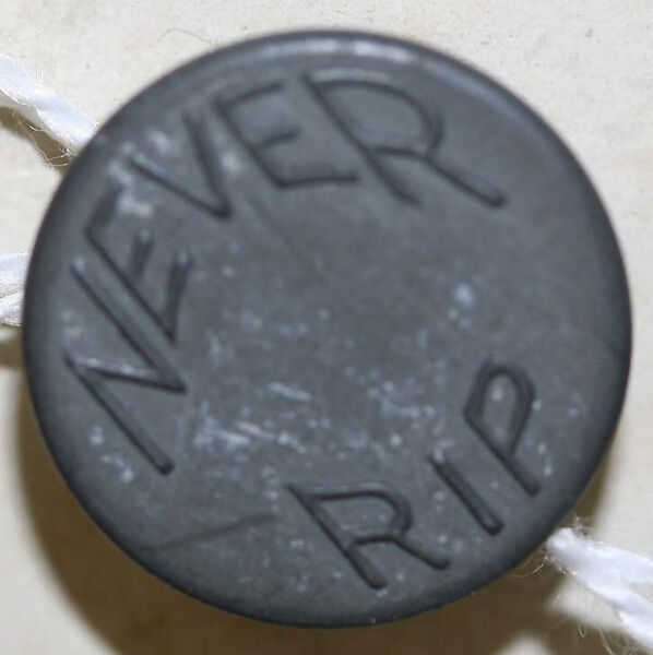 Button, metal, American or European