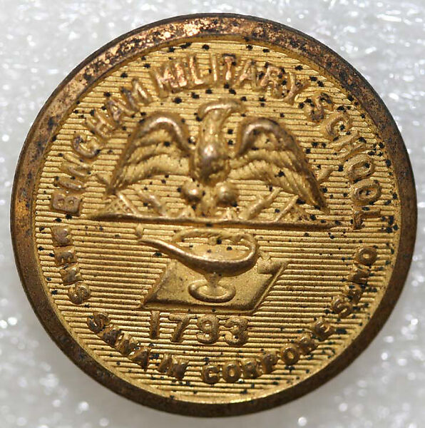 Button, metal, American or European