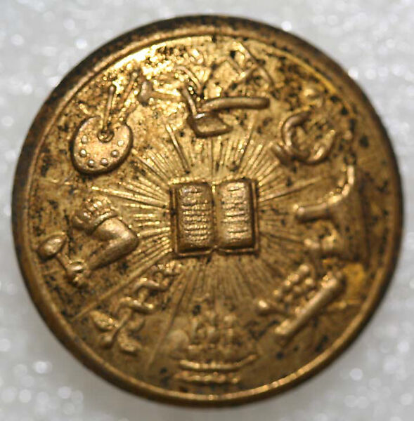 Button, metal, American or European