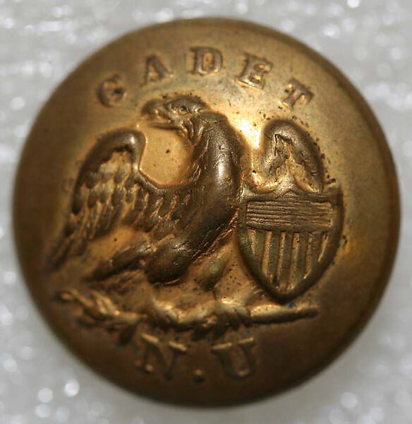 Button, metal, American or European