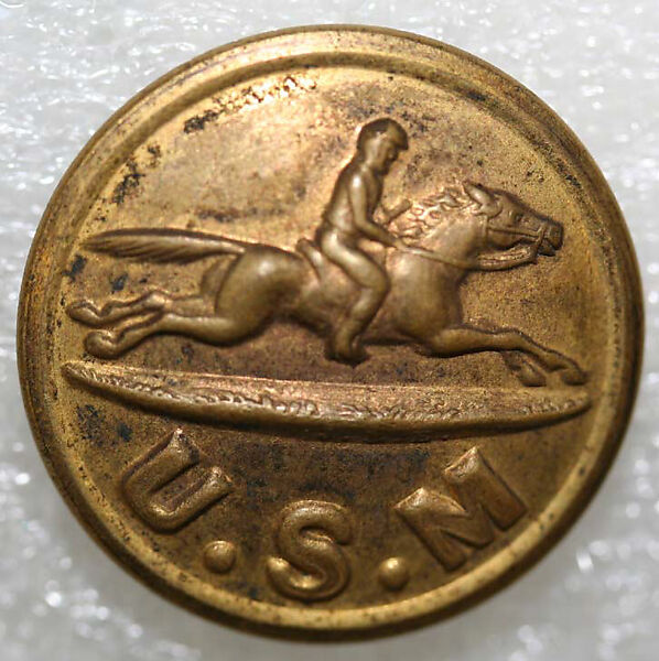 Button, metal, American or European