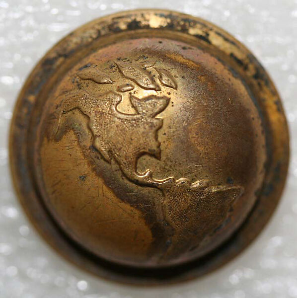 Button, metal, American or European