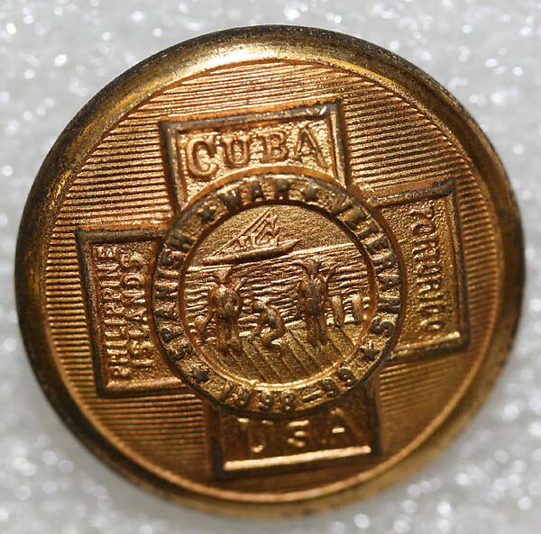 Button, metal, American or European