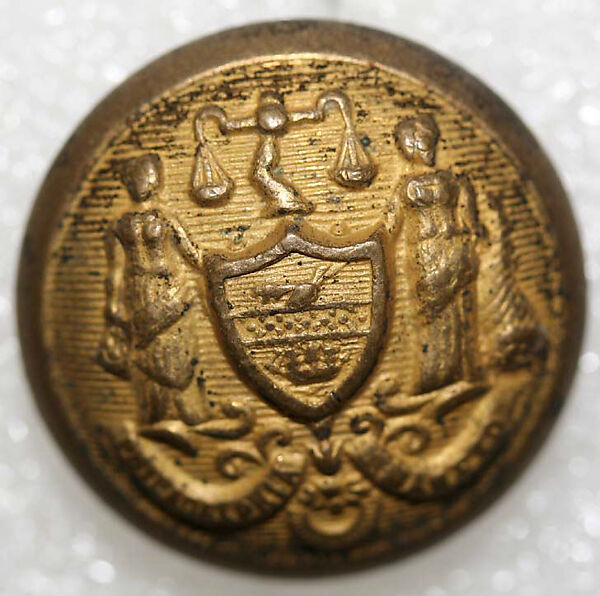Button, metal, American or European