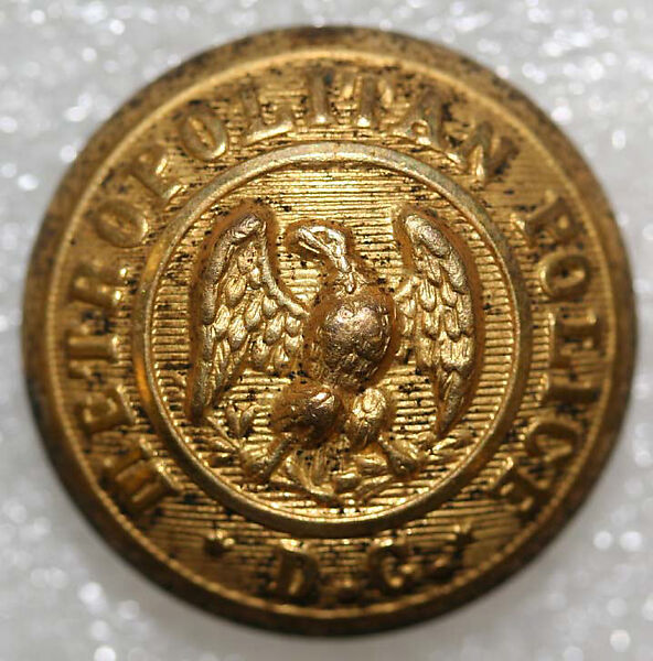 Button, metal, American or European