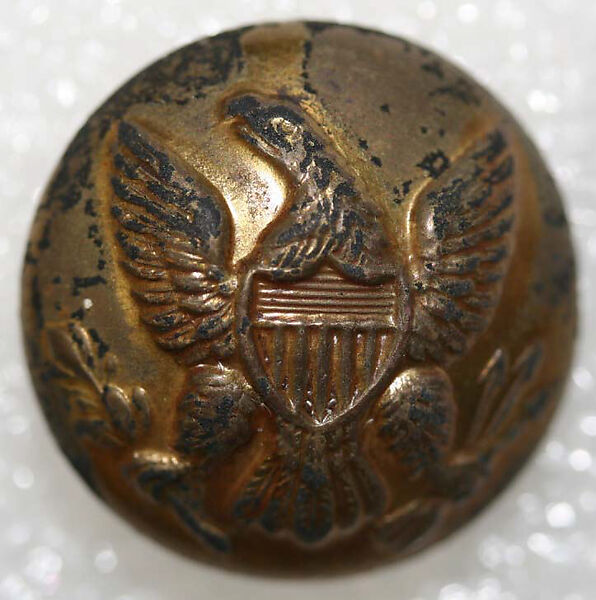 Button, metal, American or European