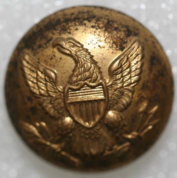 Button, metal, American or European
