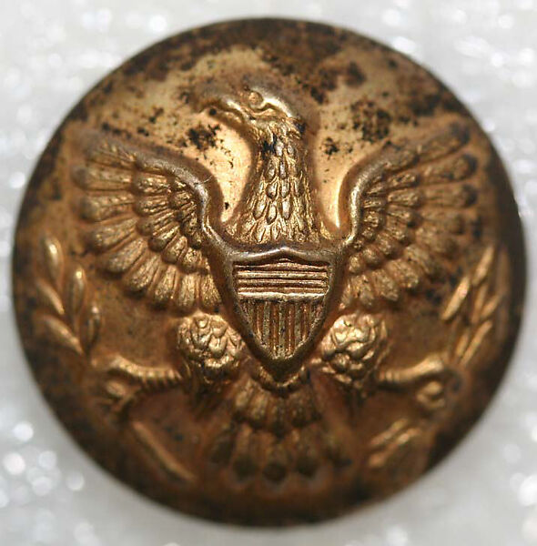 Button, metal, American or European