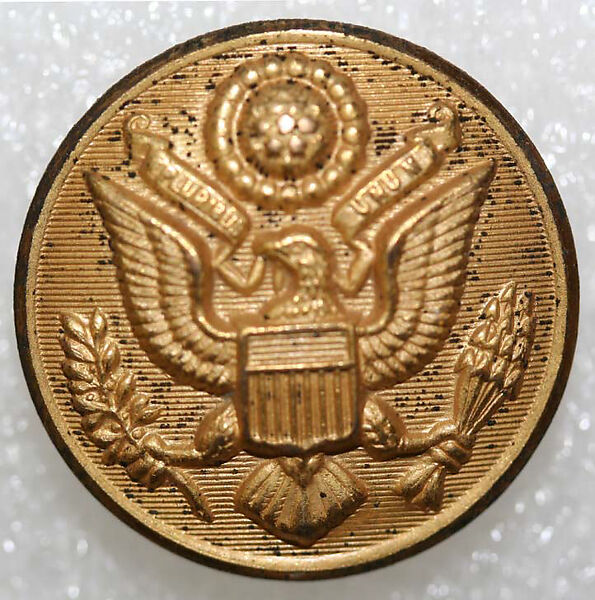 Button, metal, American or European