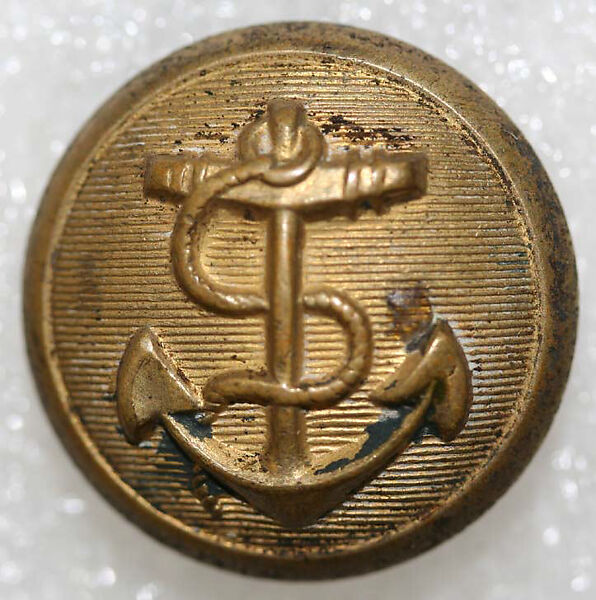 Button, metal, American or European