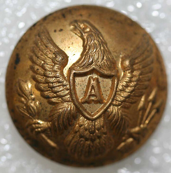 Button, metal, American or European