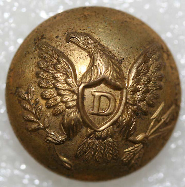Button, metal, American or European