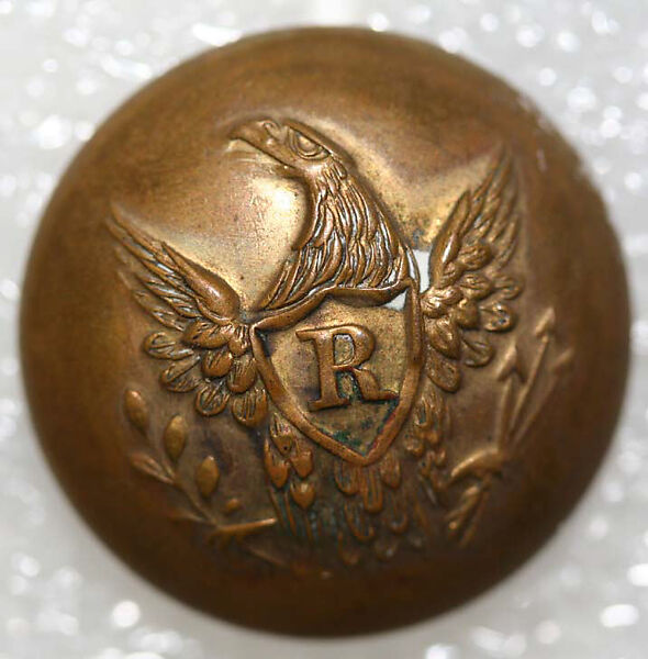Button, metal, American or European