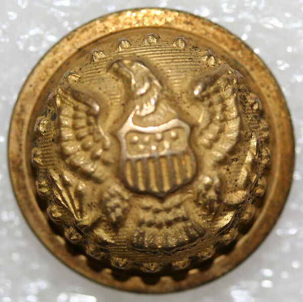 Button, metal, American or European