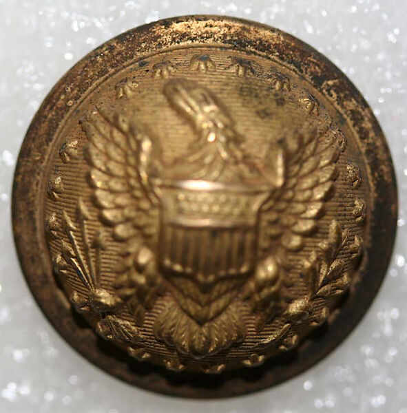 Button, metal, American or European