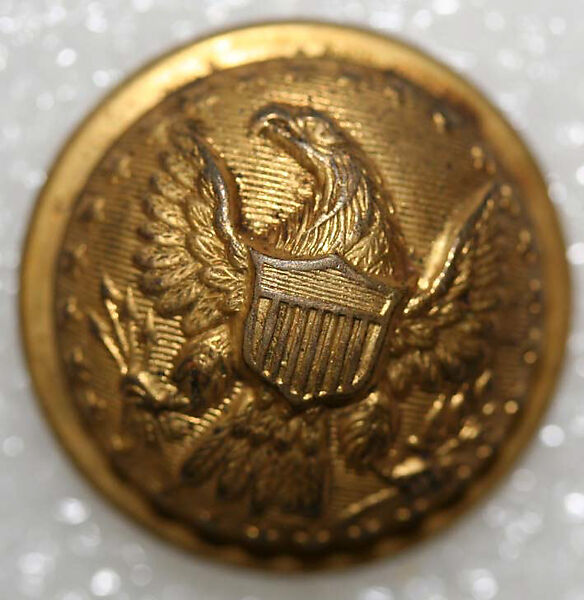 Button, metal, American or European