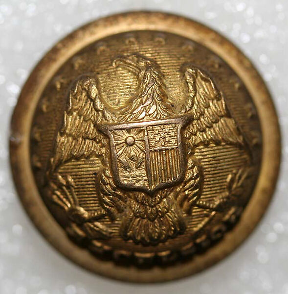 Button, metal, American or European
