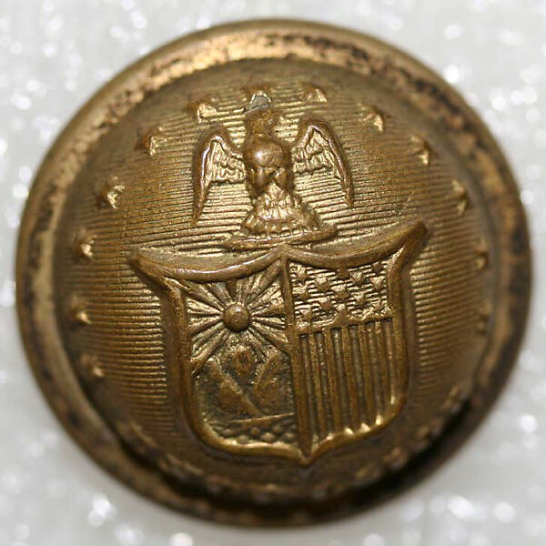 Button, metal, American or European