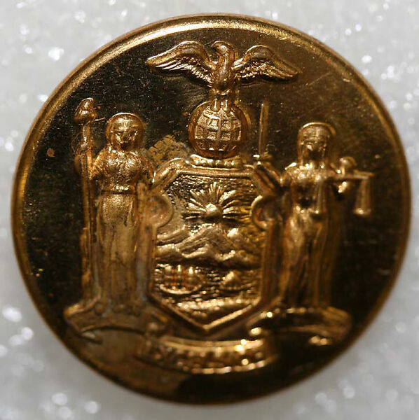 Button, metal, American or European