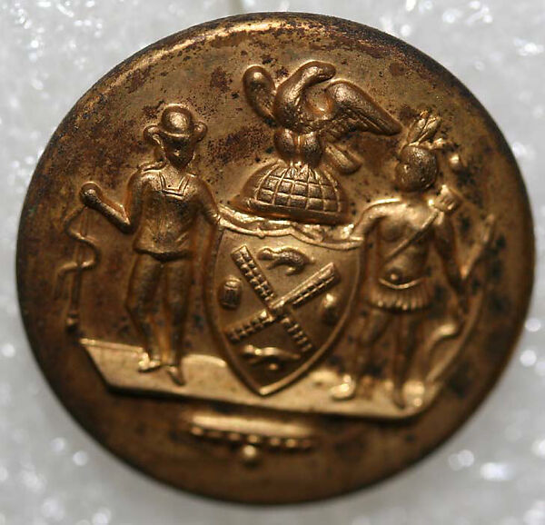 Button, metal, American or European