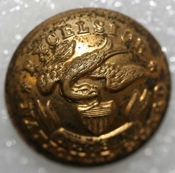 Button, metal, American or European