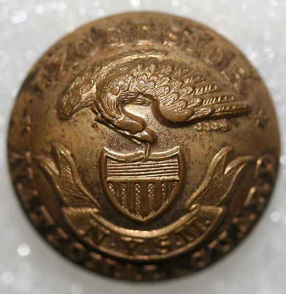 Button, metal, American or European