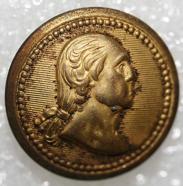 Button, metal, American or European