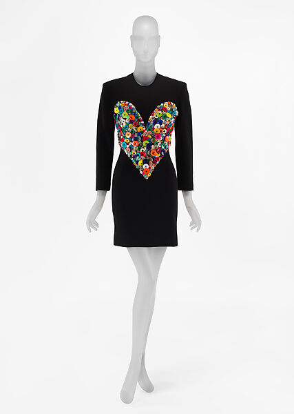 Dress, Patrick Kelly  American, Wool, plastic, French