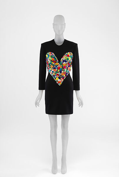 Dress, Patrick Kelly (American, Vicksburg, Mississippi 1954–1990 Paris), Wool, plastic, French