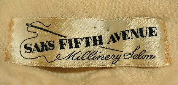 Cap, Saks Fifth Avenue (American, founded 1924), wool, plastic, American