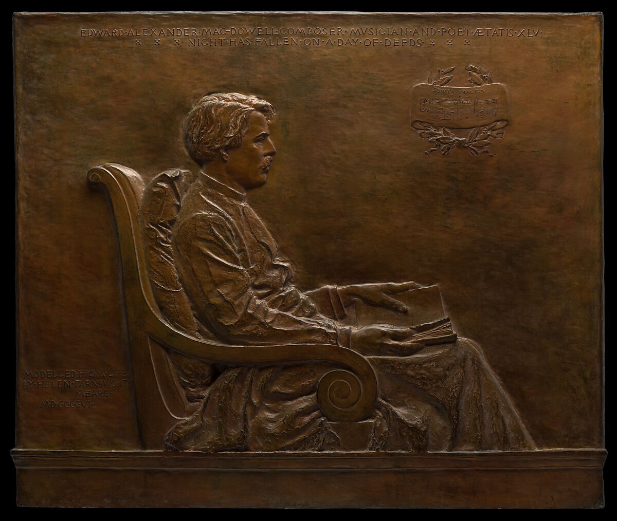 Edward Alexander MacDowell, Helen Farnsworth Mears (American, Oshkosh, Wisconsin 1871–1916 New York), Bronze, American 