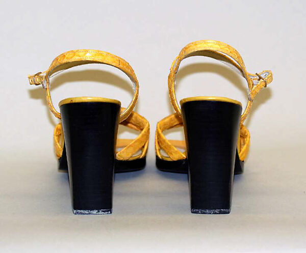 "Cavatine", House of Charles Jourdan (French, founded 1919), leather, French