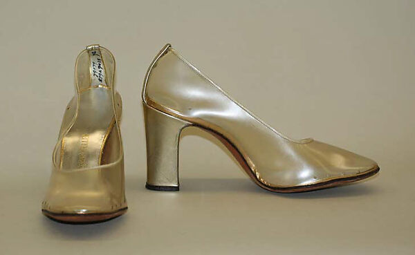 Evening shoes, Herbert Levine Inc. (American, founded 1949), plastic (vinyl), leather, American 