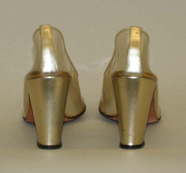 Evening shoes, Herbert Levine Inc. (American, founded 1949), plastic (vinyl), leather, American