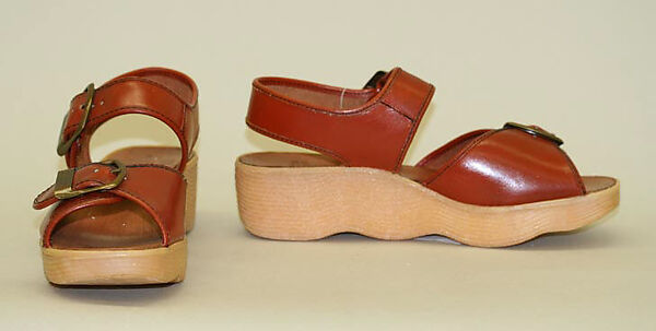 Sandals, Joe Famolare, leather, American 