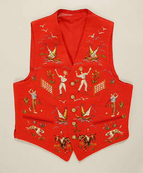 Vest, Mrs. Morton J. Seifter, wool, American 