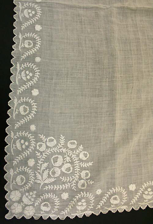 Fichu, cotton, European