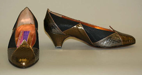 Shoes, Susan Bennis/Warren Edwards (American, 1977–1997), snakeskin, leather, American 