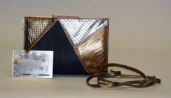 Purse, Susan Bennis/Warren Edwards (American, 1977–1997), snakeskin, leather, American 