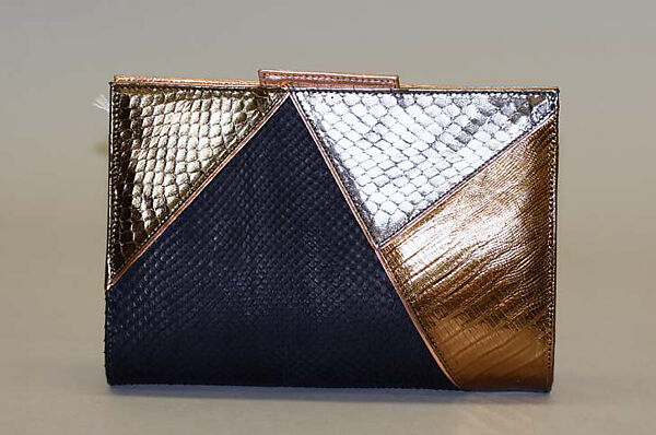 Purse, Susan Bennis/Warren Edwards (American, 1977–1997), snakeskin, leather, American