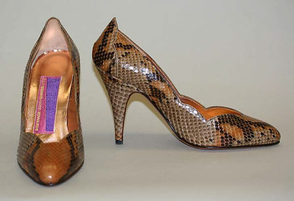 Pumps, Susan Bennis/Warren Edwards (American, 1977–1997), python, American 