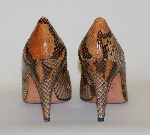 Pumps, Susan Bennis/Warren Edwards (American, 1977–1997), python, American