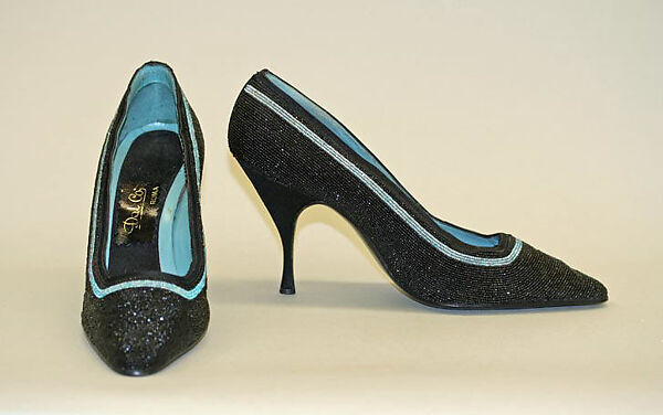 Shoes, Dal Co&#39; (Italian), silk, glass, leather, Italian 