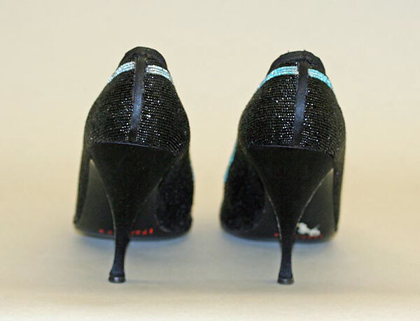 Shoes, Dal Co' (Italian), silk, glass, leather, Italian