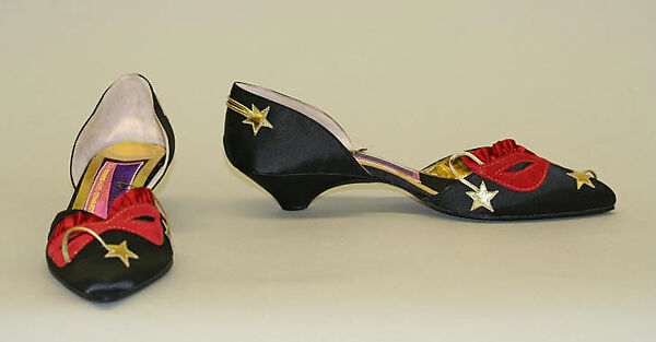 Pumps, Susan Bennis/Warren Edwards (American, 1977–1997), silk, leather, American 