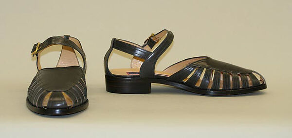 Sandals, Susan Bennis/Warren Edwards (American, 1977–1997), leather, American 