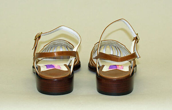 Sandals, Susan Bennis/Warren Edwards (American, 1977–1997), leather, American