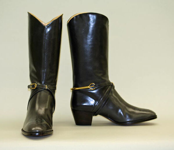 Boots, Susan Bennis/Warren Edwards (American, 1977–1997), leather, metal, American 