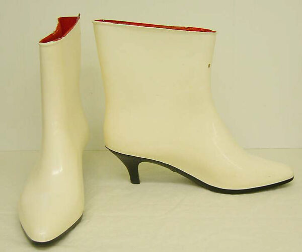 Boots, Fiorucci (Italian, founded 1962), rubber, wool (probably), Italian 