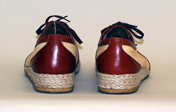 Shoes, canvas, leather, rope, crepe rubber, Italian
